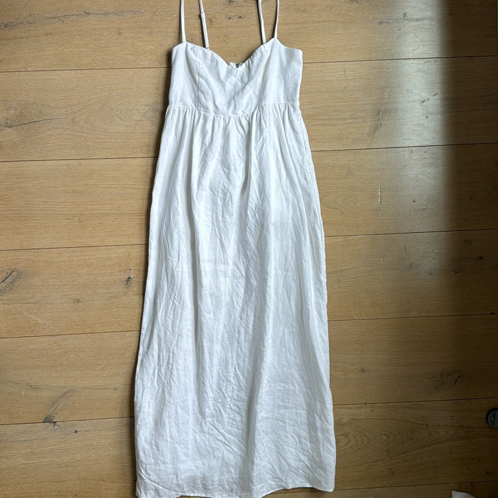 Reformation White Linen Dress